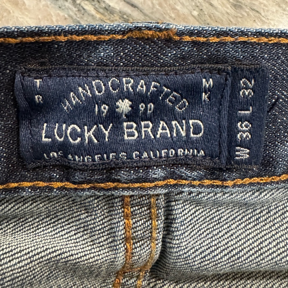 Lucky Brand Men's Deep Indigo Straight Jeans 36x31
